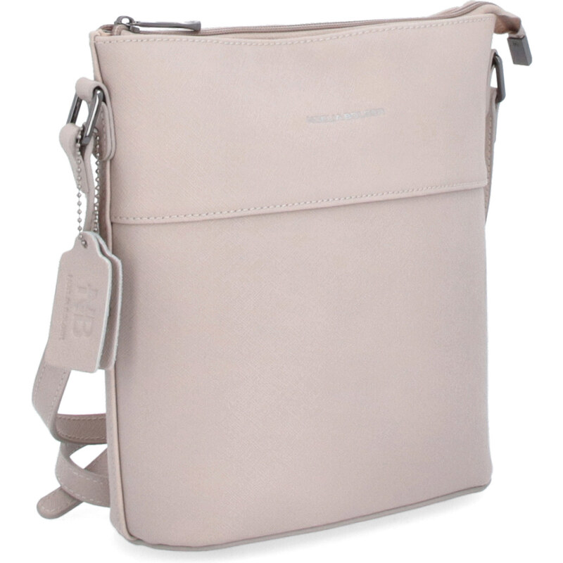 Kožená kabelka crossbody Noelia Bolger šedá NB 0058 SS