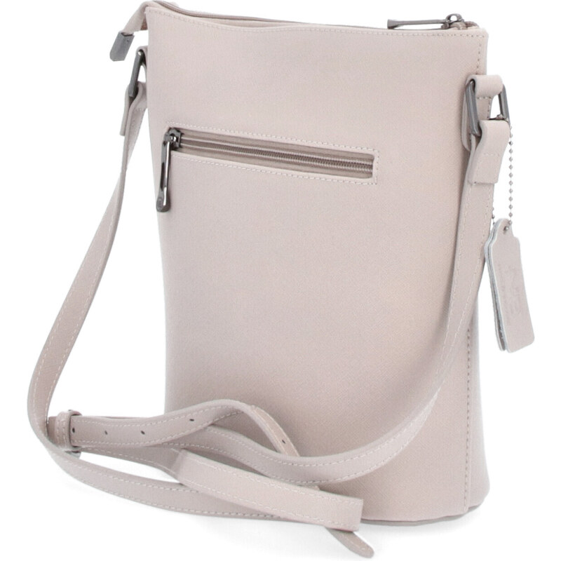 Kožená kabelka crossbody Noelia Bolger šedá NB 0058 SS