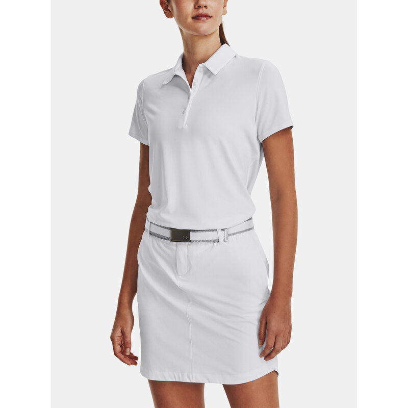 Under Armour Tričko UA Playoff SS Polo -WHT - Dámské