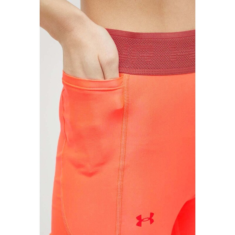 Tréninkové legíny Under Armour Armour Branded oranžová barva, hladké