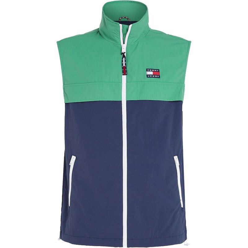 Tommy Jeans Vesta Chicago tmavě modrá / trávově zelená / červená