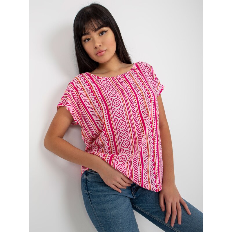Sublevel Blouse-D73771R10978P-white-pink