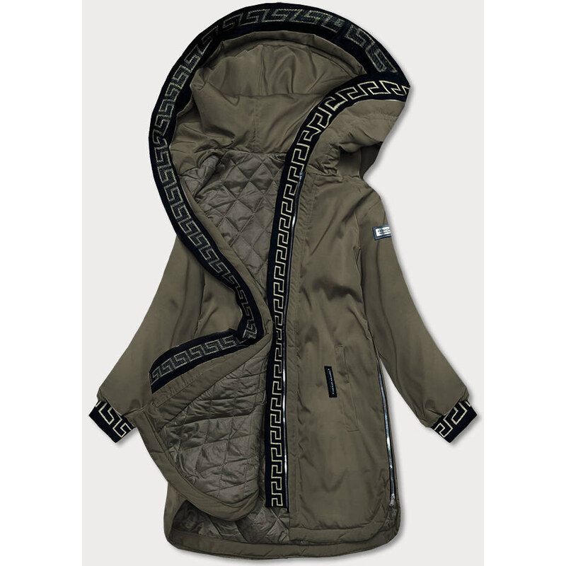 SWEST Dámská bunda s ozdobným lemováním khaki (b8150-11) 90477365