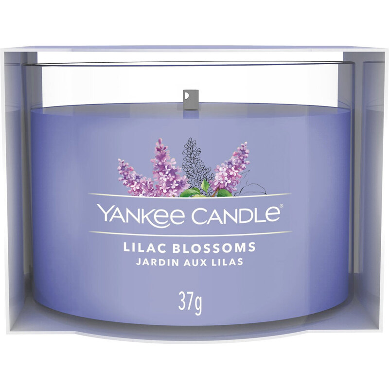 Yankee Candle – votivní svíčka ve skle Lilac Blossoms (Šeříkové květy), 37 g