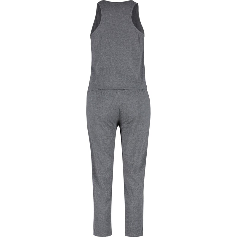 Trendyol Anthracite Cotton Halter Collar Undershirt-Capri Knitted Pajama Set