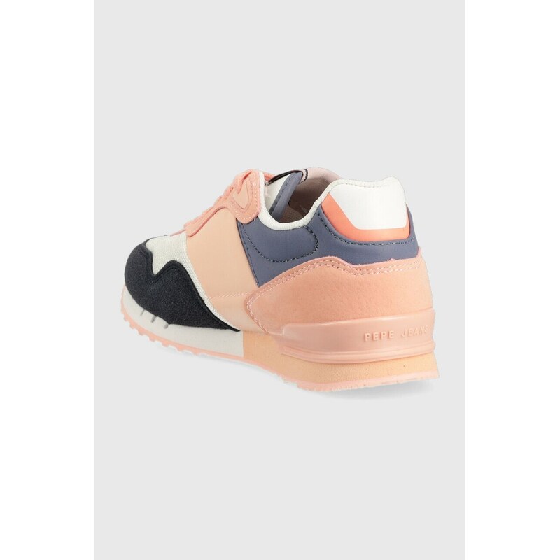 Dětské sneakers boty Pepe Jeans London Basic oranžová barva