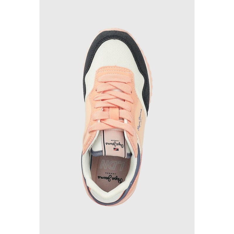 Dětské sneakers boty Pepe Jeans London Basic oranžová barva