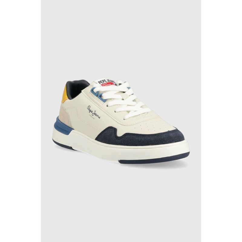 Dětské sneakers boty Pepe Jeans Baxter Boy Basket béžová barva