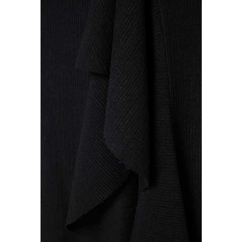 Trendyol Black Maxi Knitted Ruffle Skirt