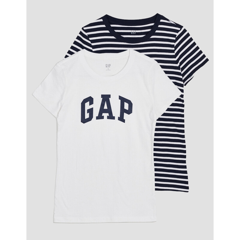 Bavlněná trička s logem GAP, 2 ks Barevná