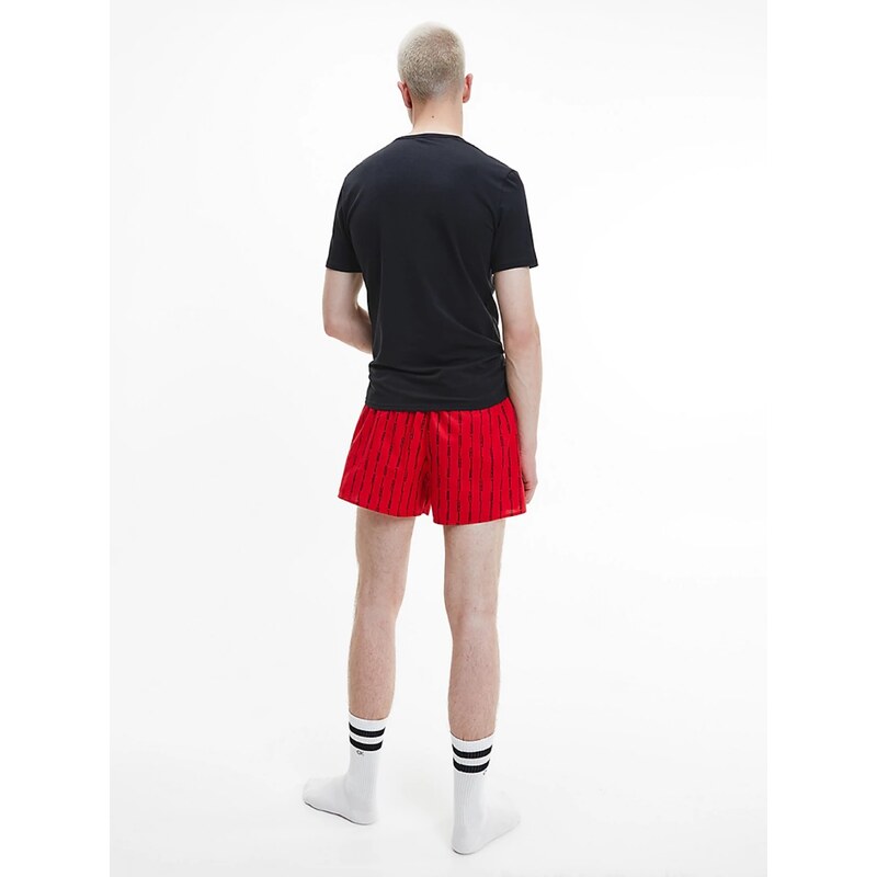 Calvin Klein Sada pánského trička a trenýrek v černé a červené barvě Calvin - Pánské