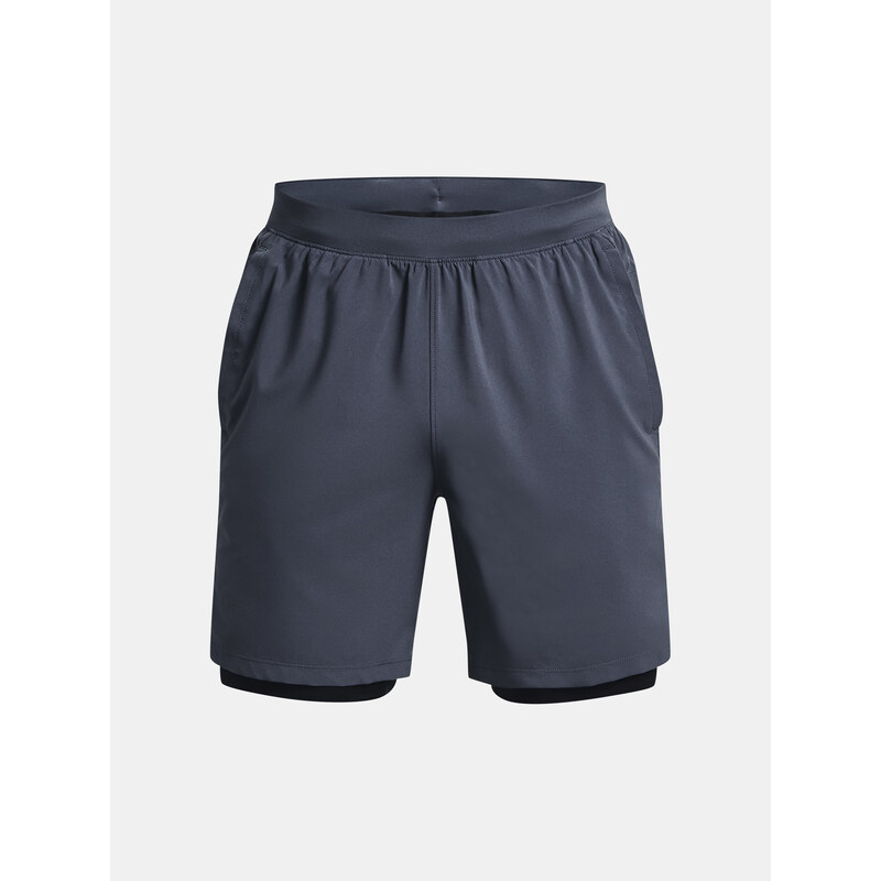 Under Armour Kraťasy UA LAUNCH 7'' 2-IN-1 SHORT-GRY - Pánské