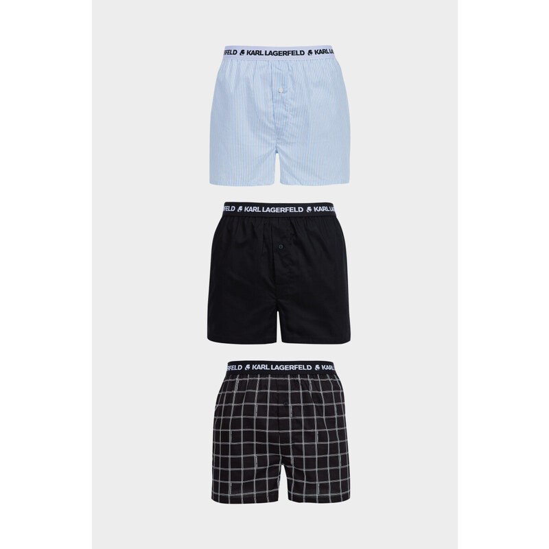 SPODNÍ PRÁDLO KARL LAGERFELD WOVEN BOXER SHORTS 3-PACK