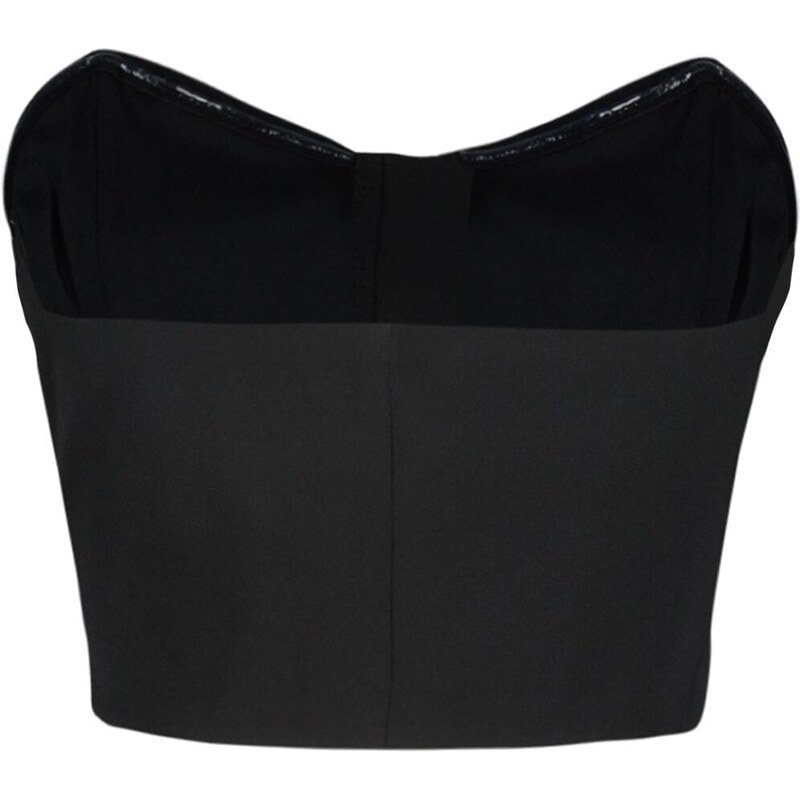 Trendyol Black Crop Lined Woven Bustier