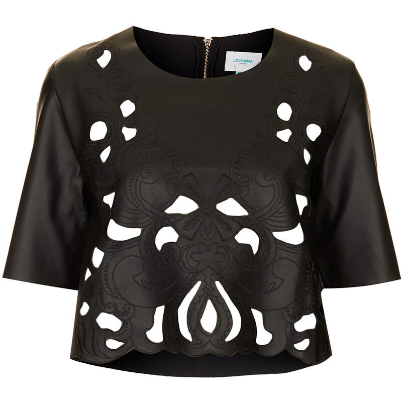 Topshop **Butterfly Lazer Cut Out Cropped Top by Jovonna