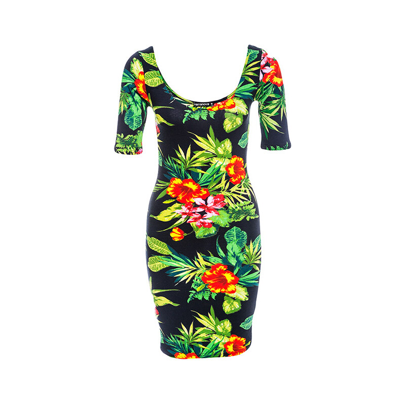 Terranova Tropical print dress