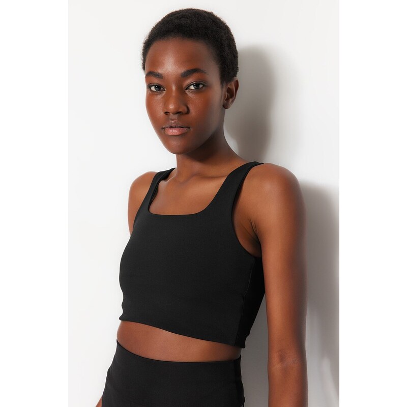 Trendyol Black Medium Support/Shaping Knitted Sports Bra