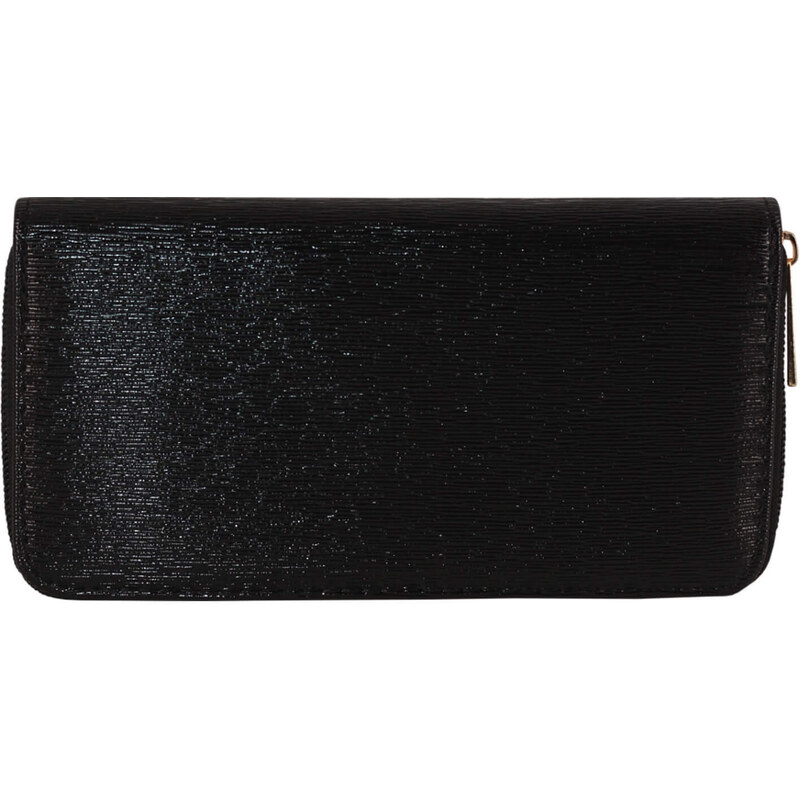 David Moda Shiny black dámská peněženka na zip 11614-2