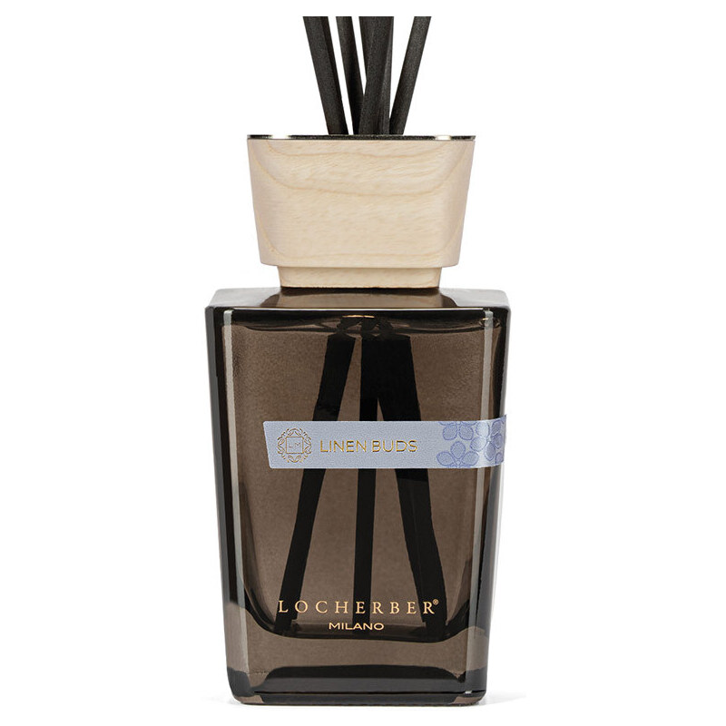 Locherber Milano – aroma difuzér s tyčinkami Linen Buds (Lněná poupata), 250 ml