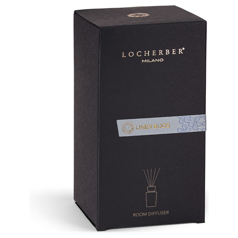 Locherber Milano – aroma difuzér s tyčinkami Linen Buds (Lněná poupata), 250 ml