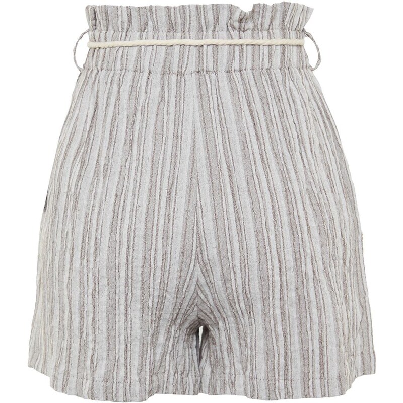 Trendyol Striped Belted Weave Ruffled Shorts & Bermuda