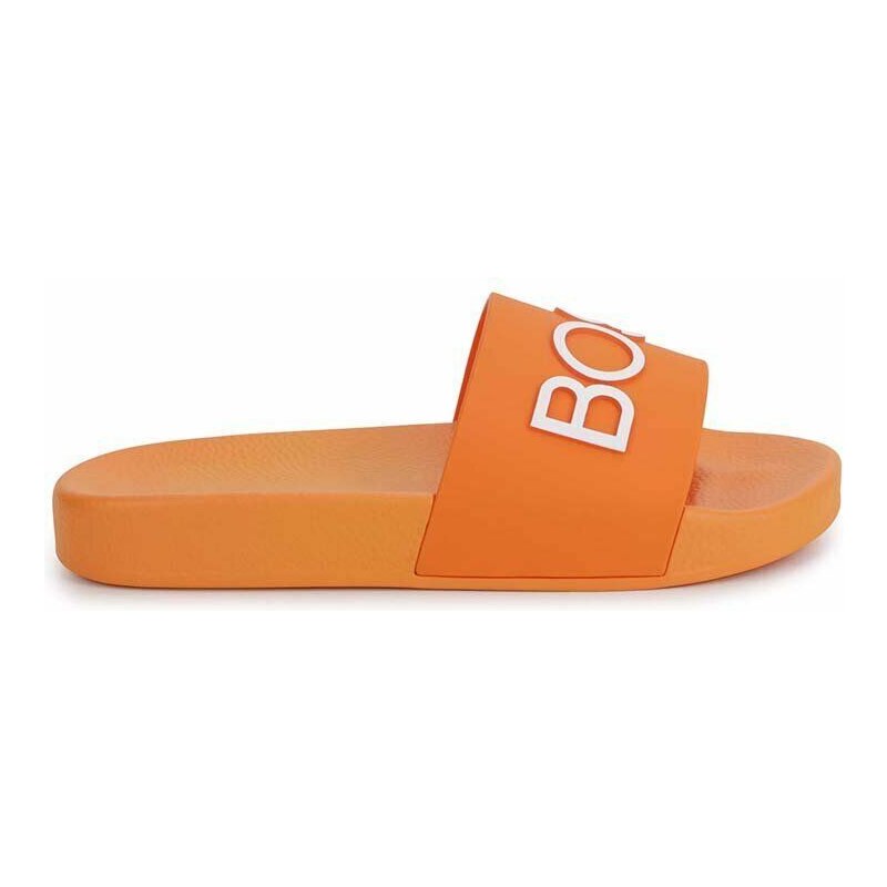 Dětské pantofle BOSS oranžová barva