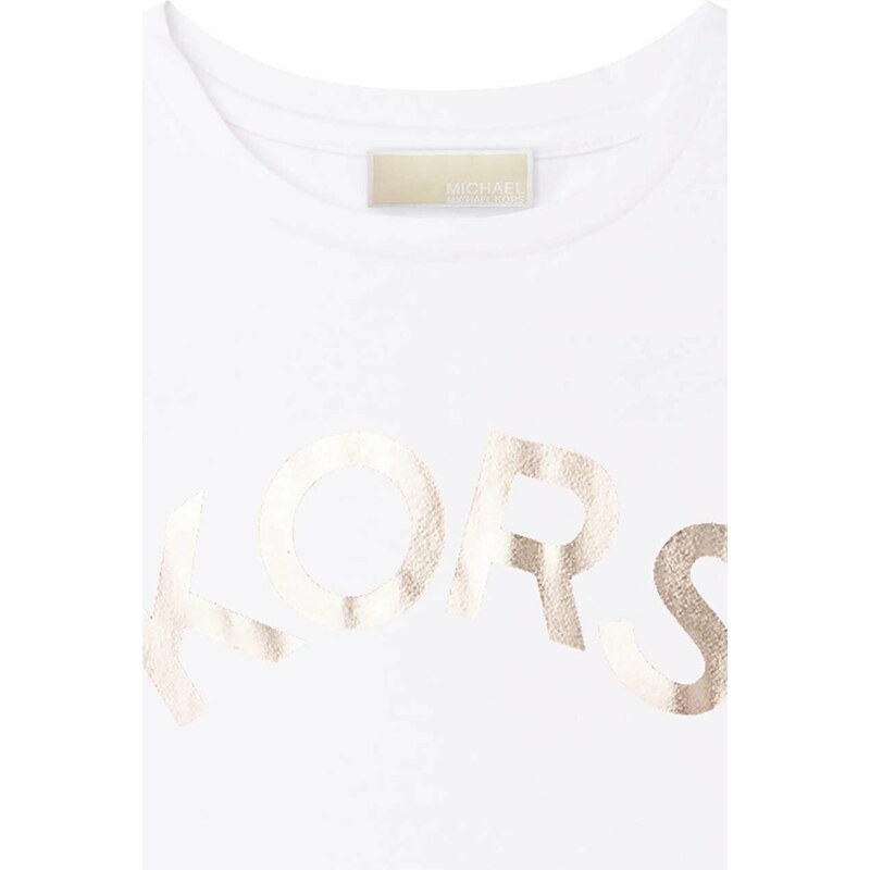 Dětské bavlněné tričko Michael Kors bílá barva