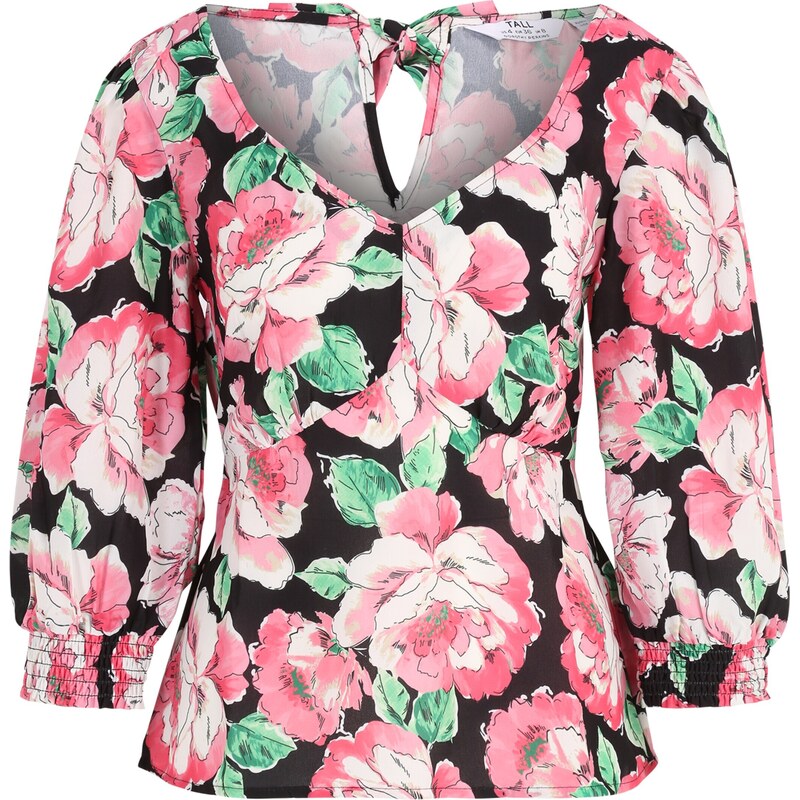 Dorothy Perkins Tall Halenka tmavě zelená / růžová / starorůžová