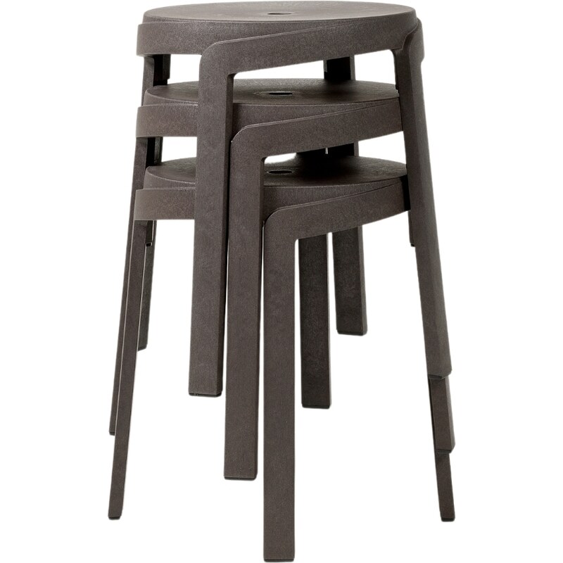 Nardi Hnědá plastová zahradní stolička Stack Mini 36,5 cm