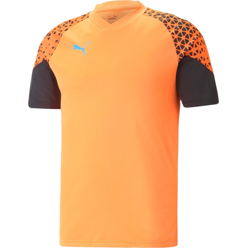 PUMA Funkční tričko svítivě modrá / mandarinkoná / černá