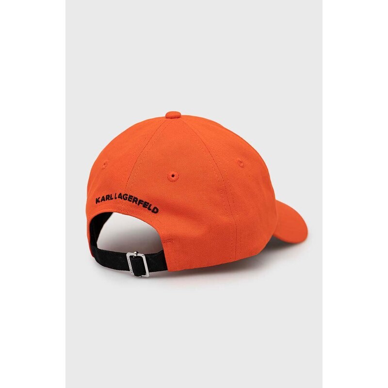 Kšiltovka Karl Lagerfeld oranžová barva, s aplikací