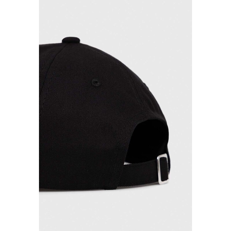 Bavlněná baseballová čepice BOSS černá barva, s potiskem