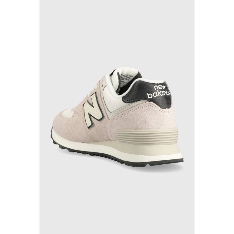 Sneakers boty New Balance WL574PB růžová barva, WL574PB-4PB