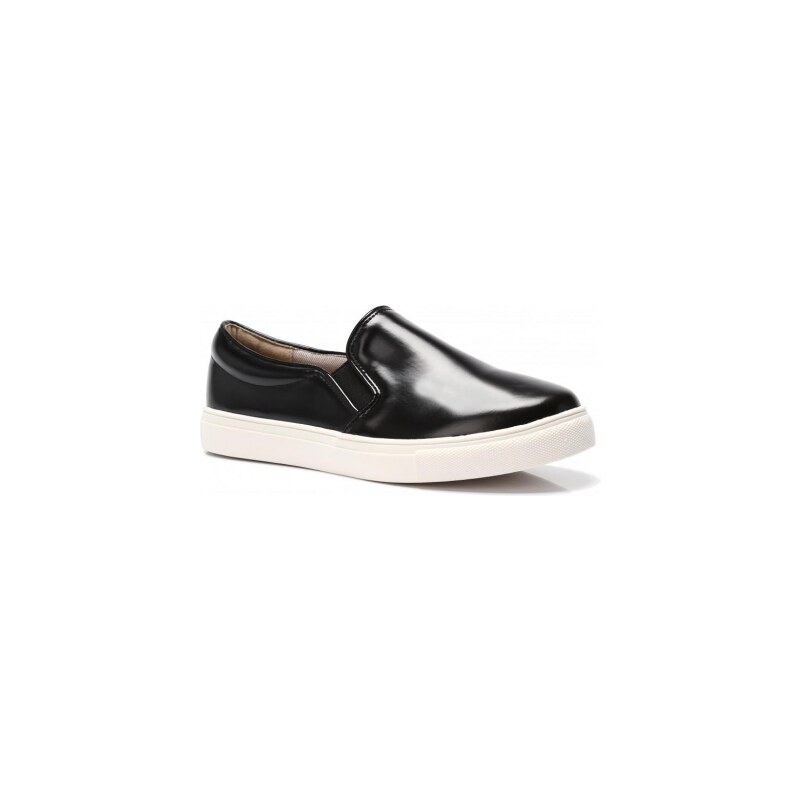 Dámské lesklé slip on tenisky Paula 001 lesklé černé