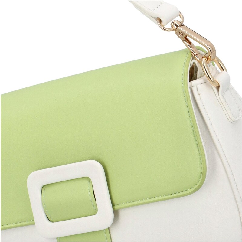 DIANA & CO Dámská koženková crossbody kabelka Rainbow, zelená