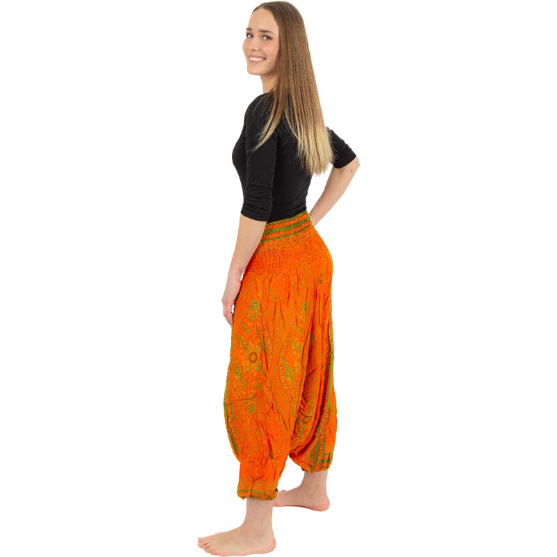 Turecké kalhoty oranžový dotek
