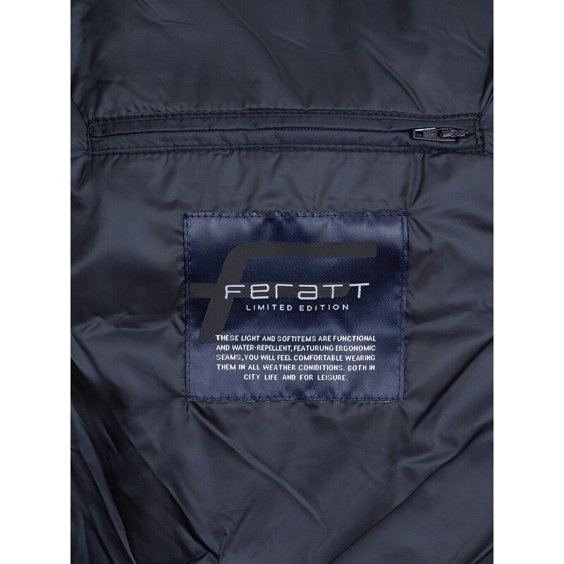 FERATT Pánská prošívaná bunda MASSIMO tmavě modrá