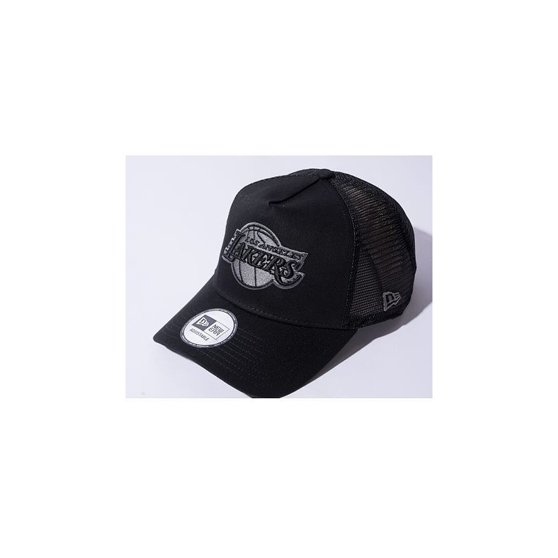 Kšiltovka New Era 9FORTY A-Frame Trucker NBA Black on Black Team Logo Los Angeles Lakers - Black