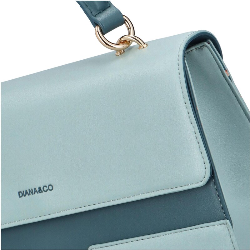 Dámská kabelka do ruky světle modrá - DIANA & CO Perforny modrá