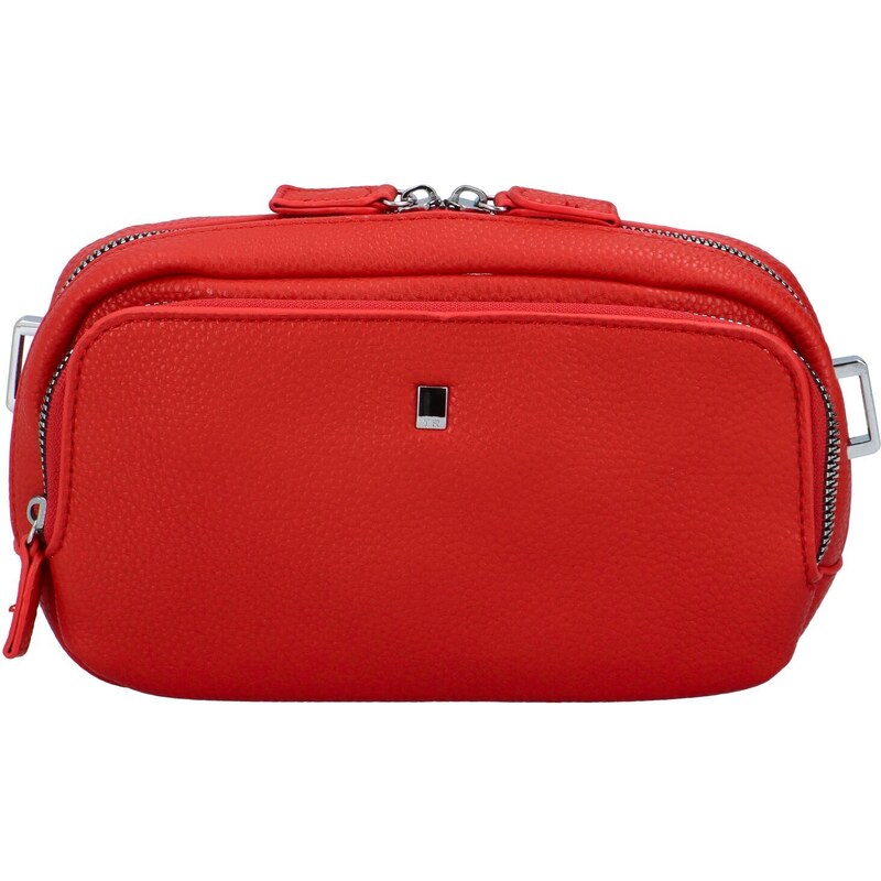 BELLA BELLY Prostorná koženková crossbody Danny, červená 78379285