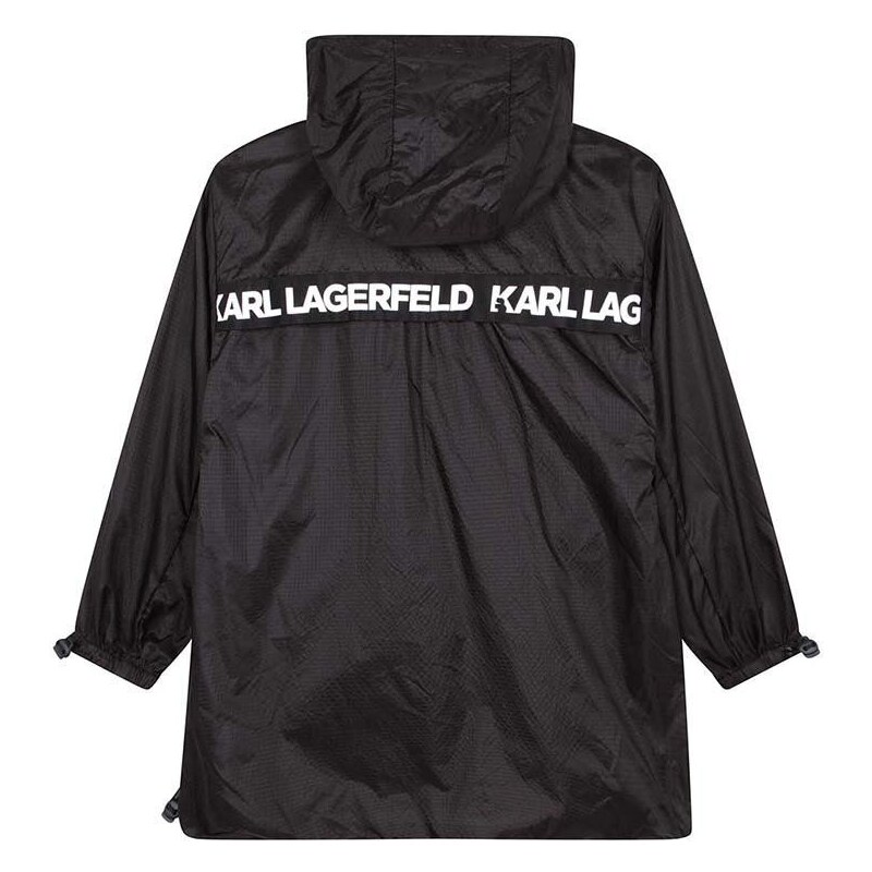 Dětská bunda Karl Lagerfeld šedá barva