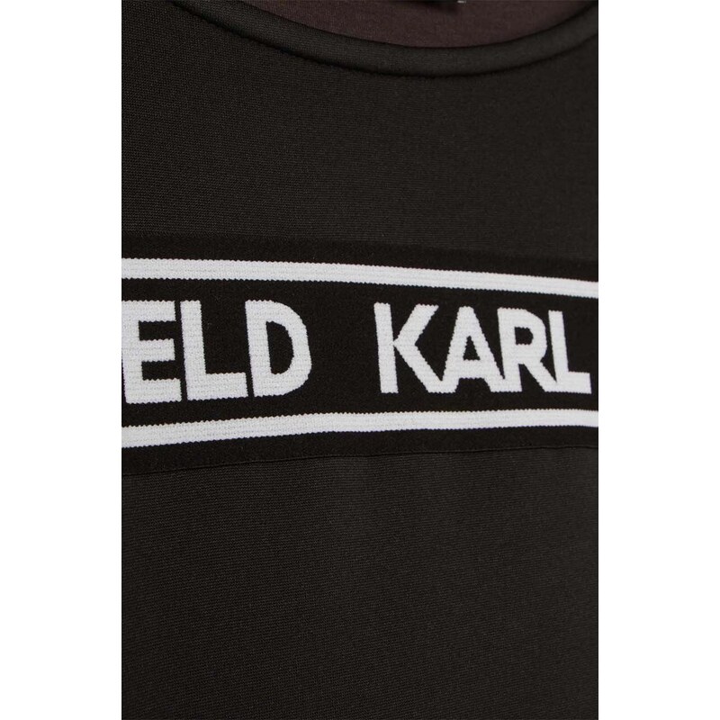 Dívčí šaty Karl Lagerfeld černá barva, mini, oversize