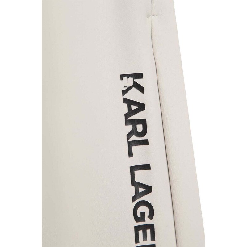 Dětské kraťasy Karl Lagerfeld šedá barva, nastavitelný pas
