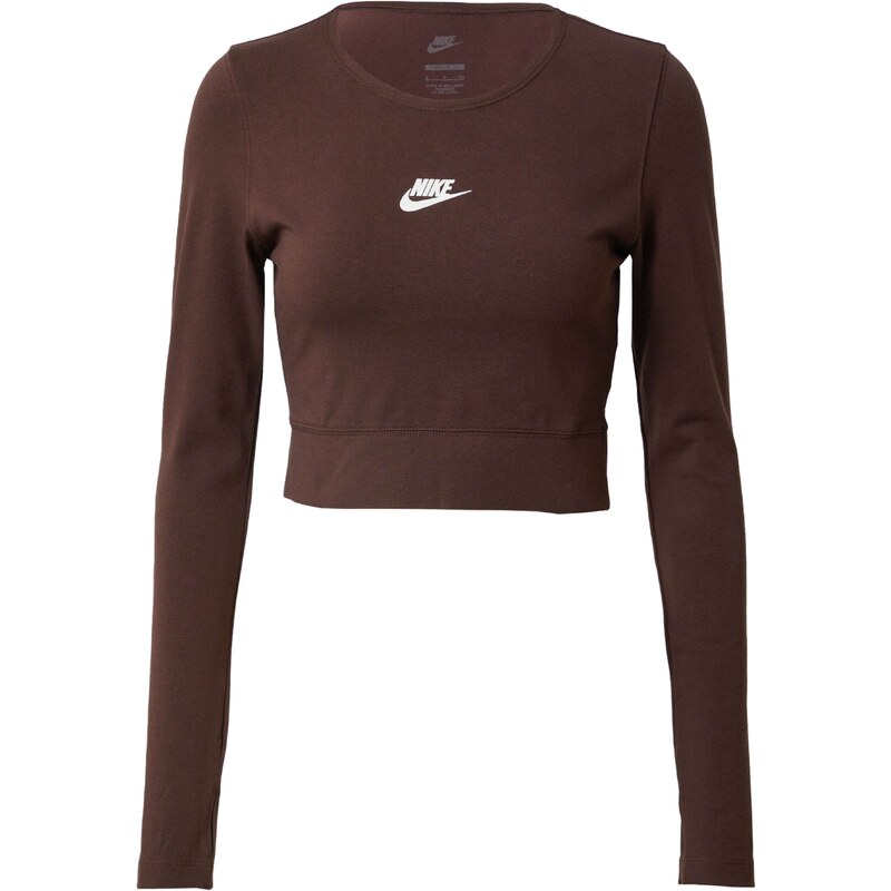 Nike Sportswear Tričko Emea hnědá / bílá