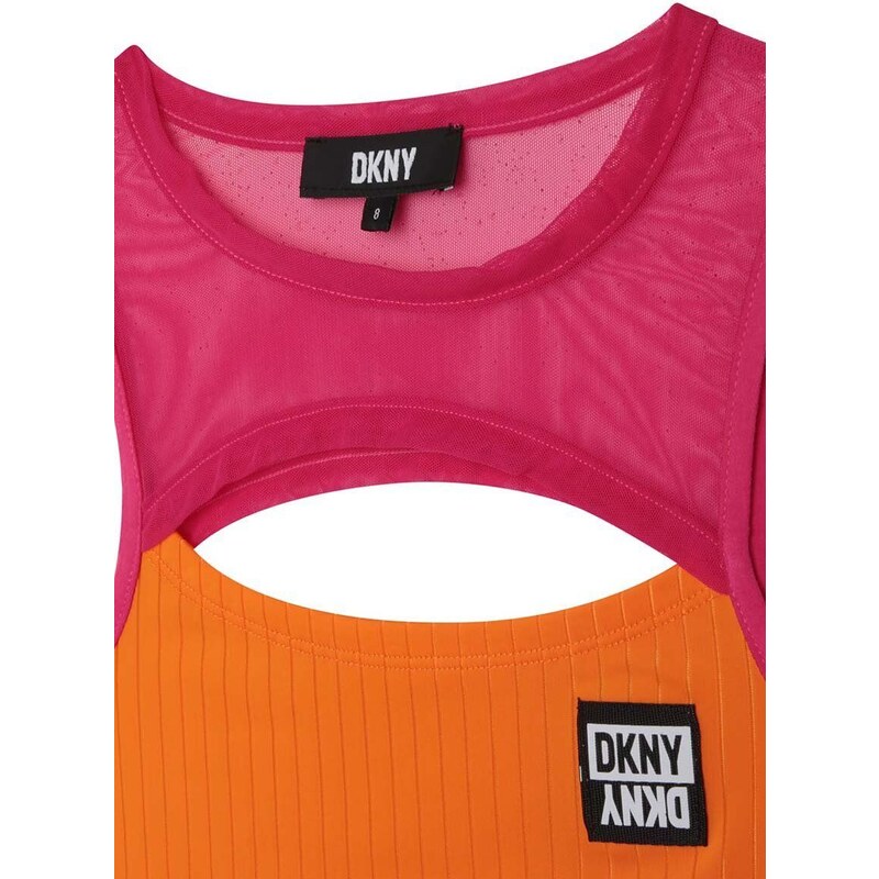 Dětský top Dkny oranžová barva