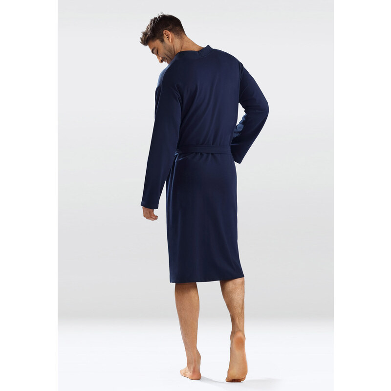 DKaren Man's Male Housecoat Harry Navy Blue