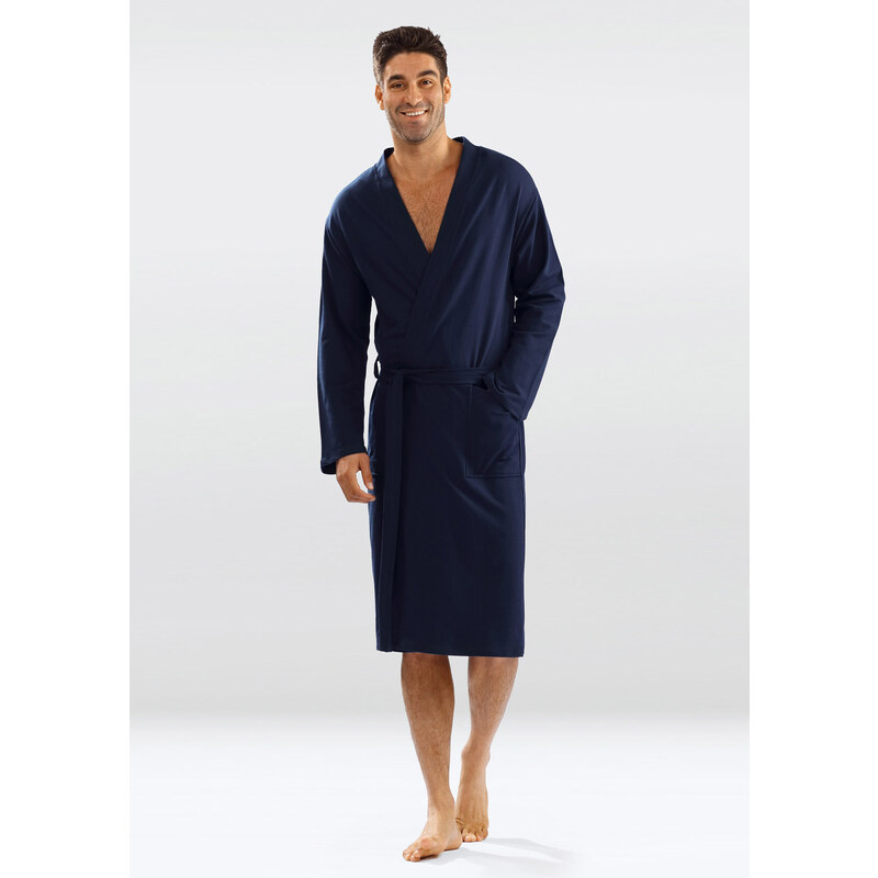 DKaren Man's Male Housecoat Harry Navy Blue