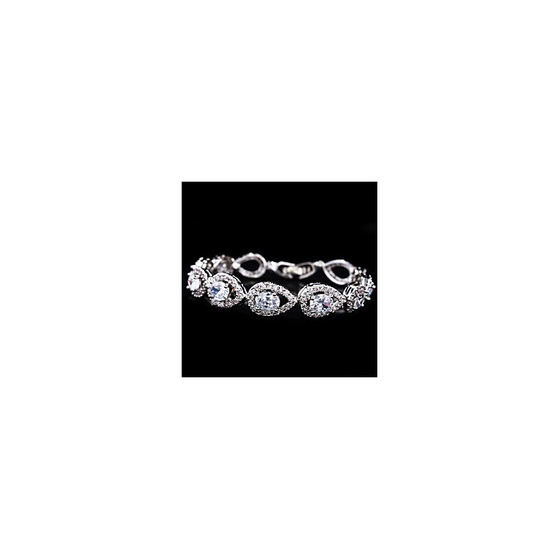 LightInTheBox Gorgeous Alloy Plating Platinum With Crystal/Cubic Zirconia Women's Bracelet(More Colors)
