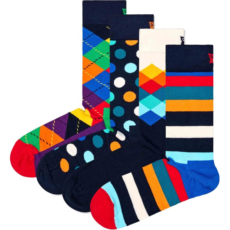 Happy Socks Ponožky námořnická modř / světlemodrá / červená /
