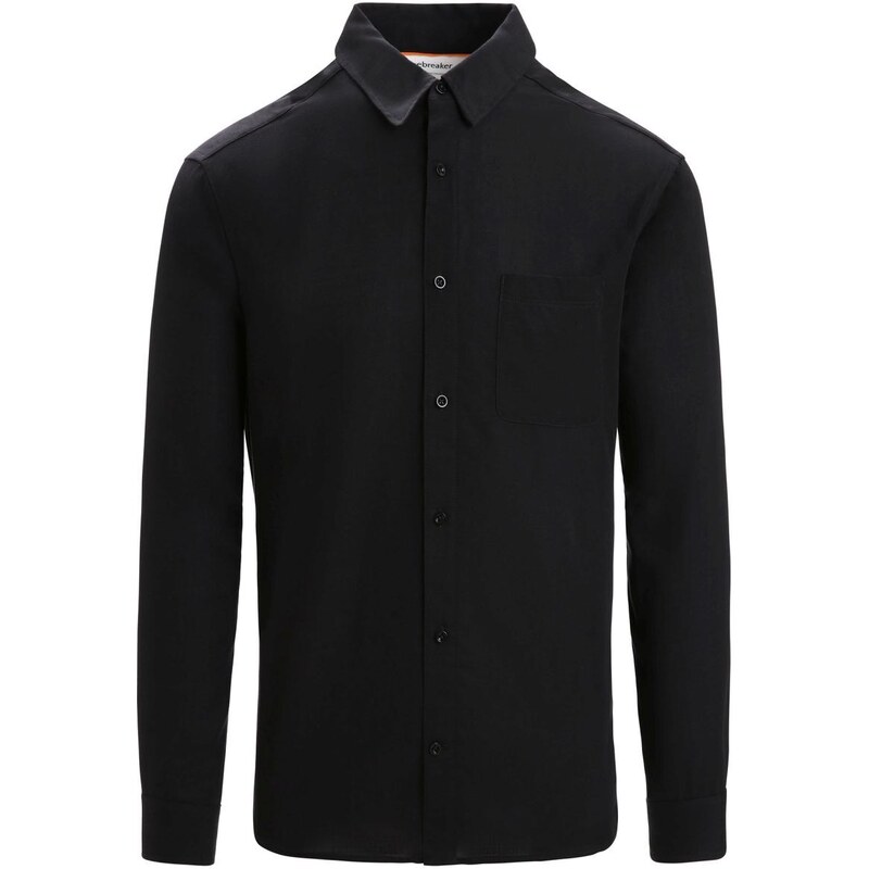 ICEBREAKER Mens Steveston LS Shirt, Black velikost: M